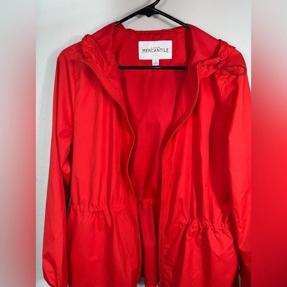 J.Crew Mercantile Red packable jacket, windbreaker women’s size small MERCANTILE